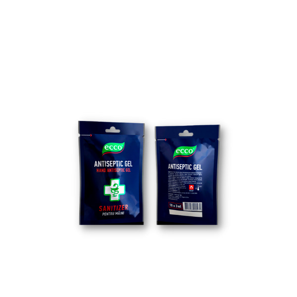 Hand sanitizer ECCO antiseptic gel 50x3gr single dose